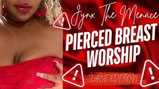 *CLOSEUP* Lip & Pierced Breast Worship