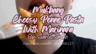 Mukbang Pasta -Cheesy Penne Marinara