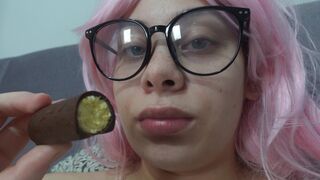 I'm having dinner tonight because I was hungry for a little chocolate dessert. I'm eating this because I can.