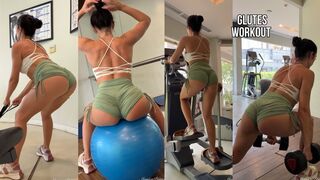 Glutes Workout in Tight Booty Shorts