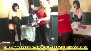 SUSY TRAV SISSY SLUT RECEIVES CHRISTMAS GIFTS FOR HER MOUTH AND ASS HD VERSION