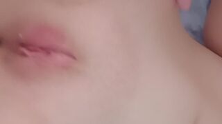 Lola Belle 19 year old teen shaking solo orgasm filled with hairbrush, toothbrush clit