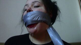 Ballgagged and Taped Tight! Starring: Layla Moore, 2015 Remaster, HD 1080p, WMV*