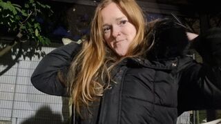 Rachel Rose Smokes Outdoors in Winter