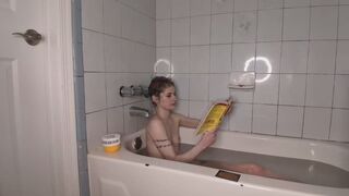 Cuck Watches Priestess Poison Read in the Bath