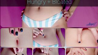 Stocking Bikini Hungry Navel Play + Bloated Navel Play [Growls and Gurgles]