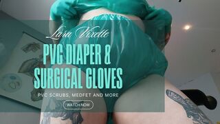 Latex-Gloved Nurse Diaper Tease: PVC Scrubs & Sterile Glove ASMR