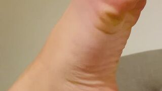 Solo foot worship - Red nail polish