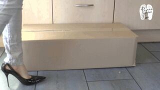Cardboard box under Stilettos 3