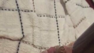 Close Up Vibrator On My Pumped Pussy