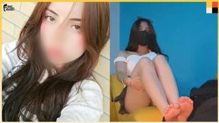 Petite 18YO Student-Worker Gets Her Feet Worshipped Even Though Her Boyfriend Isn't Okay With It
