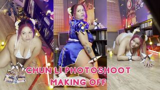 Chubby Girl Chun-Li Photoshoot Making Of Thick Curves Cosplay Behind Scenes