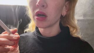 close up sexy smoking
