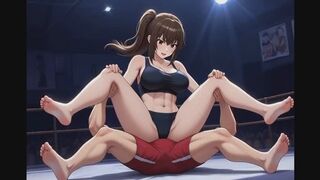 Mixed Wrestling Confessions #155B: New Year's Domination Delight (Animated)