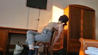 Mily chairtied for the first time