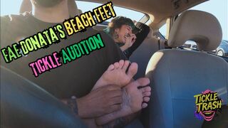 (LOST CLIP) Fae Donata's Ticklish Beach Feet Audition
