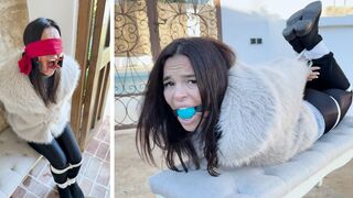 Elite Fur Agent Captured, Blindfolded, Jaw Spread Open With Huge Ring Gag, Ball Gagged ,Hogtied & Bench Bound Breakout (HD)