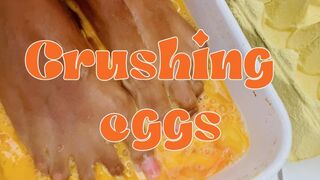 Bare Feet Crushing Eggs for You