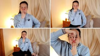 I desperately hold my breath, puffing out my cheeks.