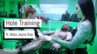 Hole Training | Double Domme Latex Pegging & Stretching