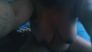 Masculine Lesbian self pleasing on the bed POV