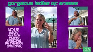 VITA IS BACK AFTER 6 YEARS WITH A BRAND NEW VIDEO WITH BRAND NEW SNEEZES! CELEBRATING OVER 18 YEARS OF BEAUTIFUL SNEEZY WOMEN! WMV