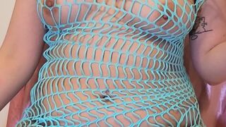 Teasing You Wearing A Skimpy Fishnet Dress