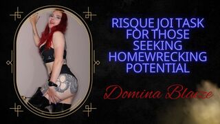 Risque JOI task for those seeking homewrecking potential