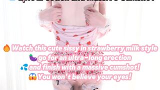 Cute Sissy Epic Erection Massive Cumshot