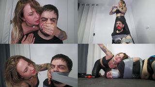 Kevin tied up and gagged by Sua!