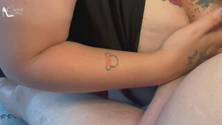 Emma LaQueen - sucking his cock untill he comes all over me