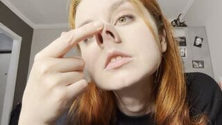 Nose picking, nostrils