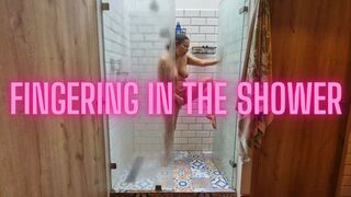 Fingering in the shower