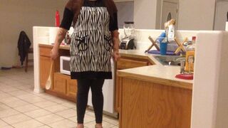 Spanked by mom with a spoon