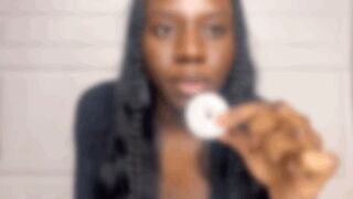 Stuffing my mouth with stale donuts + gagging