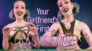 YOUR GIRLFRIEND'S FIRST CASTRATION - Sadistic Elastration Gelding POV Roleplay by Miss Faith Rae with Reproductive Denial and POV Bondage -- HD 1080p MP4