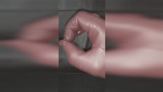 Leather glove JOI for cheap losers