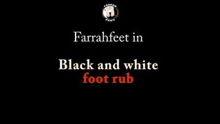 Black and white foot rub
