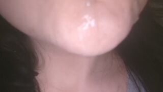 Licking and spitting my drool at you