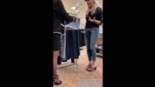 MILF Gretas public wetting accident in front of cute sales clerk at the mall (720p)