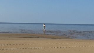 Chubby mommy on beach 2