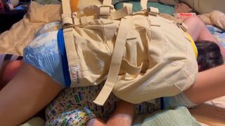 Diaper Boy Gets Enema Strait Jacket & Sniffs Friends Stinky Diaper