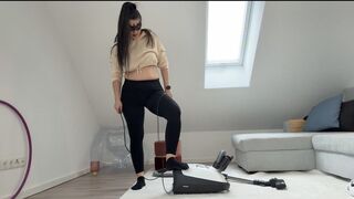 pulling out the vacuum cleaner cord