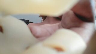 Eaten between slices of cheese