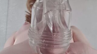 giant tgirl fucks a fleshlight above you