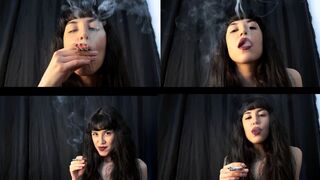 Smoking three delicious Marlboros