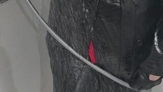 Jax's Leather Shower - With Trenchcoat, Leggings, and Top!