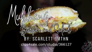 Mukbang Burger and Salads