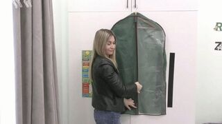 Zippers on a garment bag WMV FULL HD 1080p