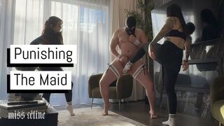 Punishing The Maid | Double Domme Ballbusting In Leggings